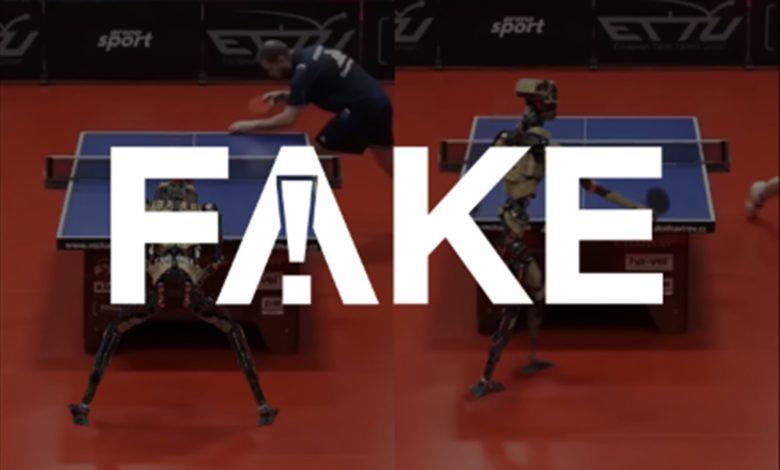 É #FAKE vídeo de robô fazendo jogada genial contra humano no tênis de mesa | Fato ou Fake