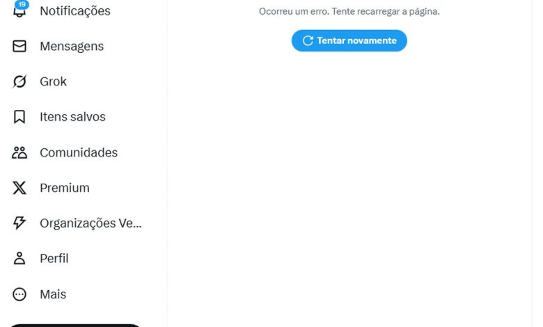 X apresenta instabilidade na manhã deste sábado