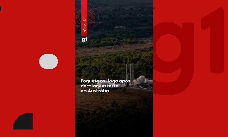 VÍDEO: foguete cai logo após decolar em teste na Austrália