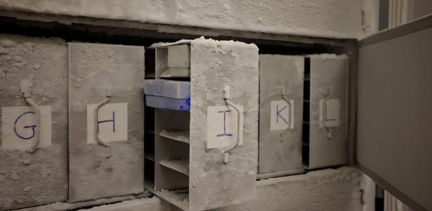 Amostras microbianas coletadas são armazenadas temporariamente em condições criogênicas no Instituto de Microbiologia Médica da Universidade de Zuri