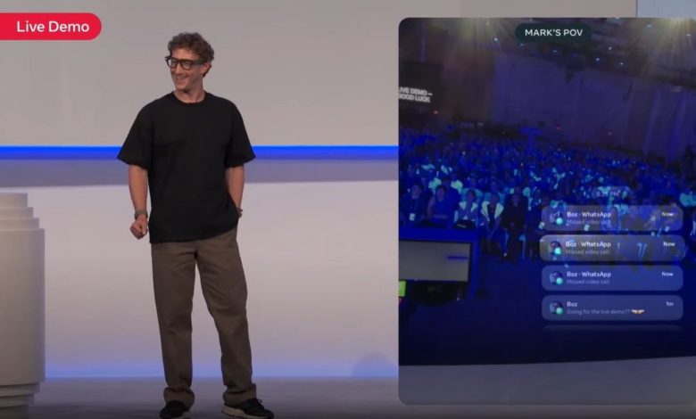 Deu ruim: óculos inteligentes da Meta falham duas vezes ao vivo durante anúncio