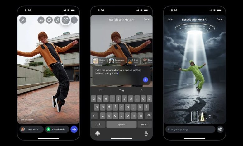 Instagram ganha editor de Stories com Meta AI; conheça o Restyle