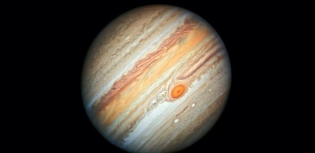 Planeta Júpiter fotografado pelo telescópio Hubble