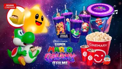 Combo de pipoca de Super Mario Galaxy custa a partir de R$ 300 no Cinemark