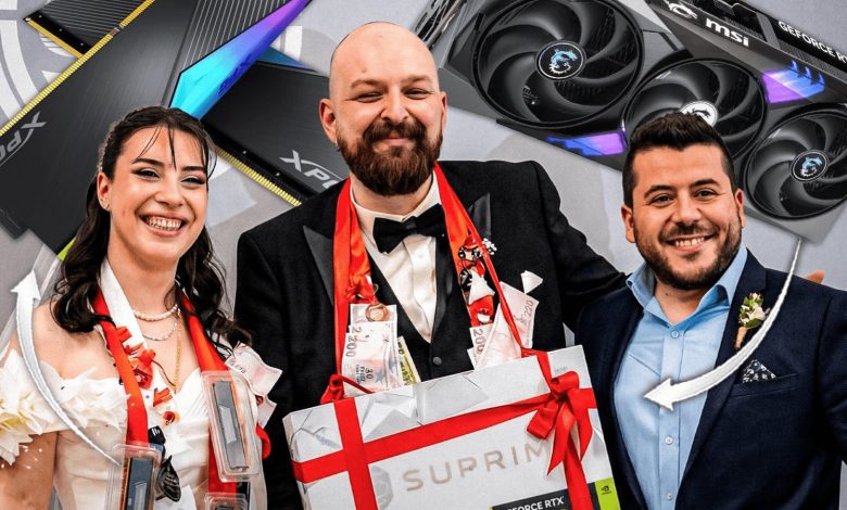 Noivos ganham RTX 5090, Intel Core Ultra 9 e memórias DDR5 de presente de casamento
