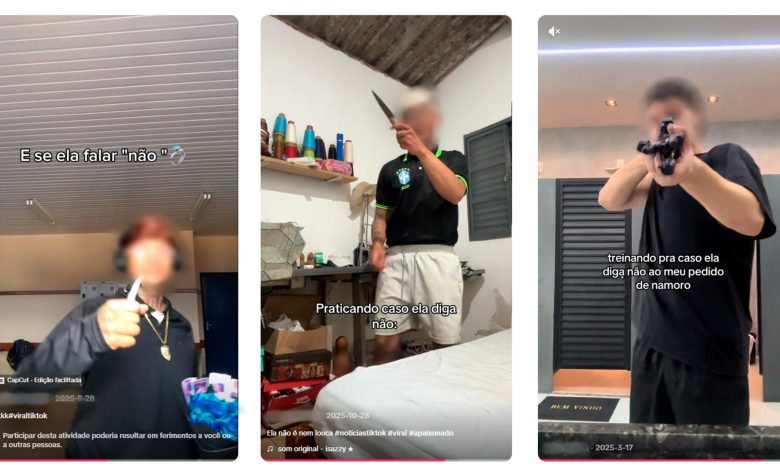 'Treinando caso ela diga não': vídeos no TikTok simulam agressões a mulheres em meio a escalada de violência e recorde de feminicídios