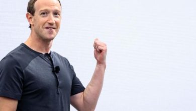 Mark Zuckerberg, CEO da Meta, durante convenção da empresa em 2023