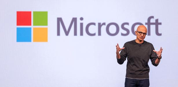 19.mai.2025 - Satya Nadella, CEO da Microsoft, durante conferência Build 2025, realizada em Seattle, nos EUA