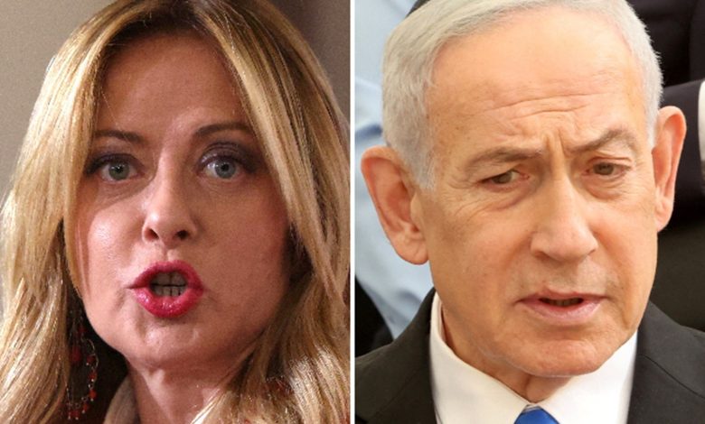 É #FAKE vídeo de Giorgia Meloni se recusando a apertar a mão de Benjamin Netanyahu; cena foi criada com inteligência artificial