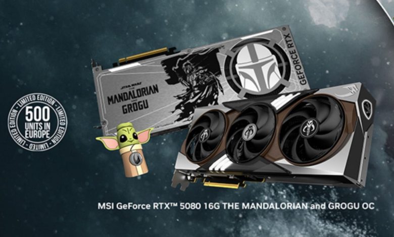MSI lança RTX 5080 de Star Wars com suporte de GPU do Grogu