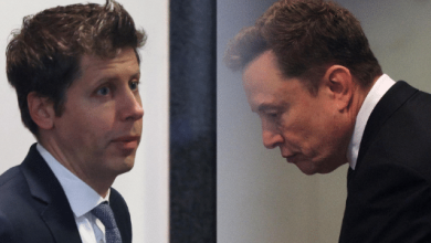 Sam Altman, CEO da Open AI, e o empresário Elon Musk