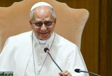 25.mai.2026 - Papa Leão 14 durante apresentação da encíclica Magnifica humanitas, que fala sobre inteligência artificial