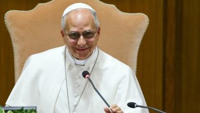 25.mai.2026 - Papa Leão 14 durante apresentação da encíclica Magnifica humanitas, que fala sobre inteligência artificial