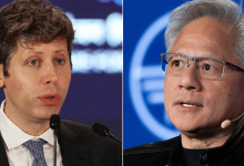 Sam Altman, CEO da OpenAI (criadora do ChatGPT), e Jensen Huang, CEO da Nvidia