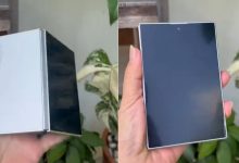Réplica do Galaxy Z Fold Wide aparece em imagens fino e na cor branca