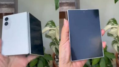 Réplica do Galaxy Z Fold Wide aparece em imagens fino e na cor branca