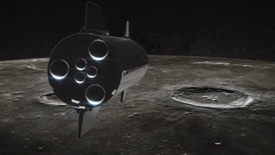 Simulação de uma viagem a Marte divulgada pela SpaceX; empresa planeja voo comercial ao planeta com a nave Starship