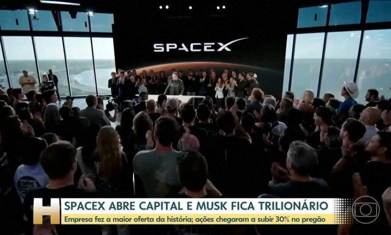 Ações da SpaceX disparam quase 20% em estreia na Nasdaq
