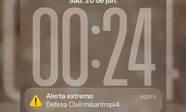 Alerta extremo falso da Defesa Civil: o que se sabe sobre o caso