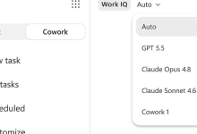 Interface do Microsoft Copilot Cowork