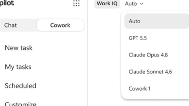 Interface do Microsoft Copilot Cowork