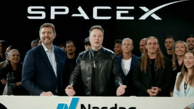 Elon Musk, na estreia das ações da SpaceX na Bolsa eletrônica Nasdaq