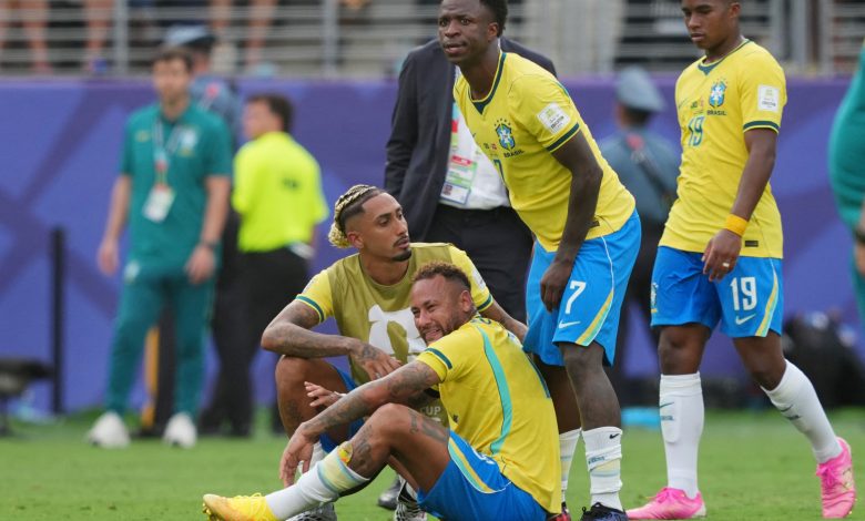 É #FAKE que Cristo Redentor teve show de drones em homenagem a Neymar após eliminação na Copa; vídeo foi criado com IA