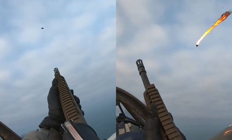 Fake ou real? Soldado ucraniano derruba drones russos usando um fuzil