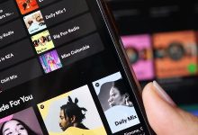 Interface do app Spotify