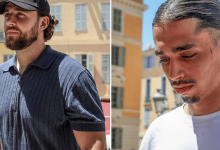 06.jul.26 - Os streamers Owen Cenazandotti (à esquerda) e Safine Hamadi (à direita), julgados na França por violência praticada em grupo e incitação ao ódio ou à violência