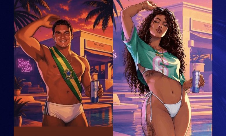 Flávio Bolsonaro posta vídeo de IA usando sunga com estética de GTA VI