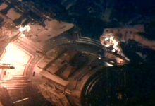 18.ago.26 - A astronauta francesa Sophie Adenot trabalhando durante caminhada espacial do lado de fora da Estação Espacial Internacional (ISS)