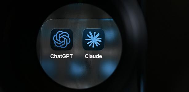 Ícone dos chatbots de IA ChatGPT (da OpenAI) e do Claude (da Anthropic)