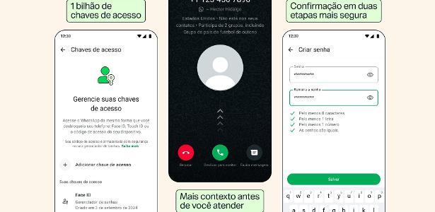 WhatsApp ganha novos recursos de segurança, como ter mias de uma chave de acesso e configurar opção mais forte de verificação em duas etapas