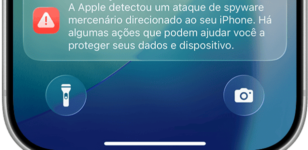 Aviso de ataque spyware em iPhones