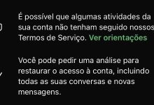 Mensagem de bloqueio do WhatsApp apareceu para vários usuários hoje, 3 de agosto