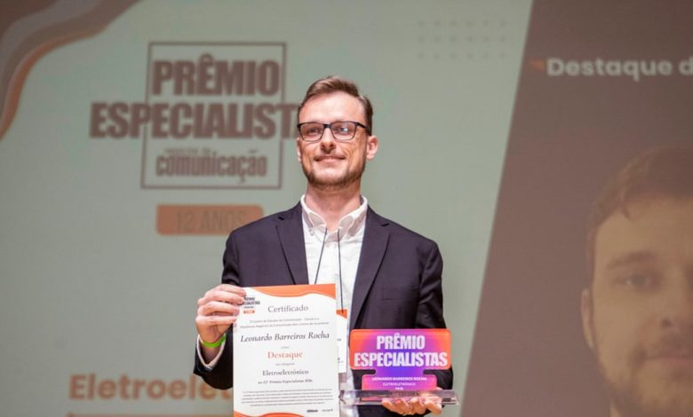 Leonardo Rocha, editor de produto do TecMundo, é vencedor do Prêmio Especialistas da Comunicação