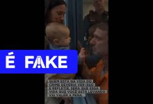 Vídeo de preso chorando ao abraçar mulher e filho foi feito com IA