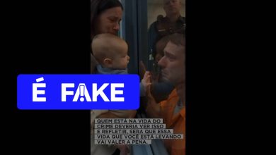 Vídeo de preso chorando ao abraçar mulher e filho foi feito com IA