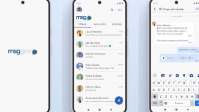 Capturas de tela do app Msg Gov, uma espécie de "WhatsApp" do Governo do Brasil