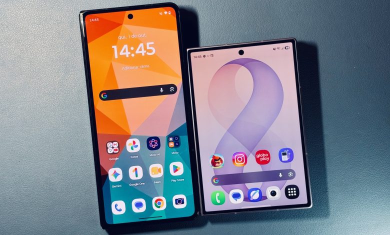 Veja o que só os celulares dobráveis conseguem fazer; g1 testou Moto Razr Fold e Galaxy Z Fold8
